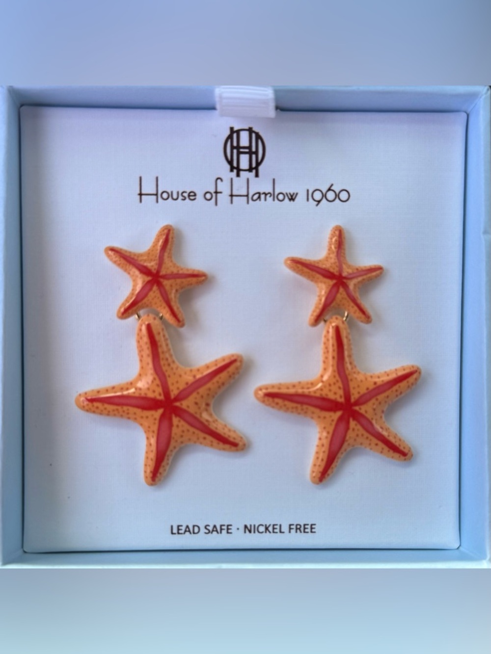 house of harlow 1960 Orange Resin Starfish